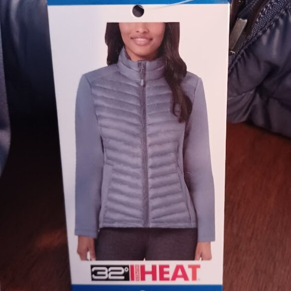 NWT 32 DEGREES Ladies Quilted Gray Jacket - Size Large - Picture 7 of 8